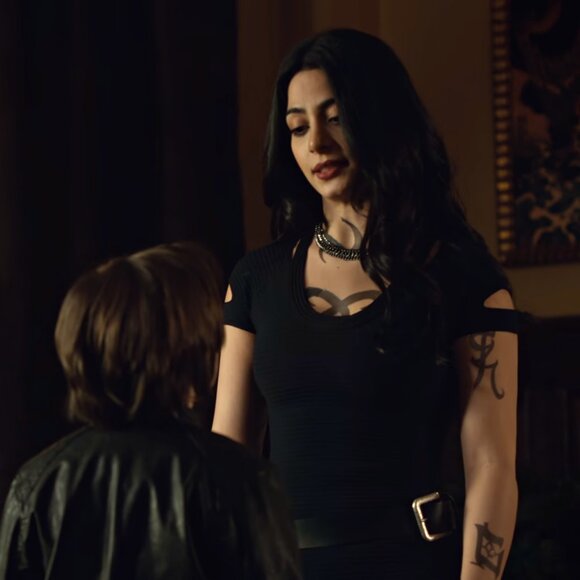 Alexander Wang Slit Sleeve Knit Dress ALT ASO Isabelle Lightwood - Picture 8 of 9